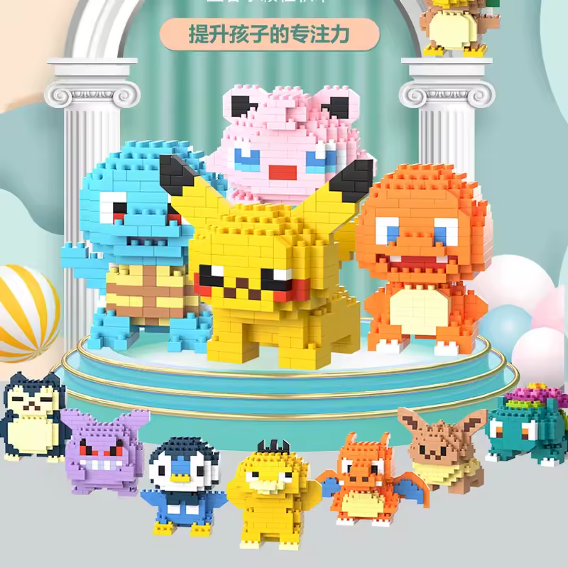 Miniatura: Blocos de Montar Pokémon – Charizard, Pikachu, Gengat e +9.