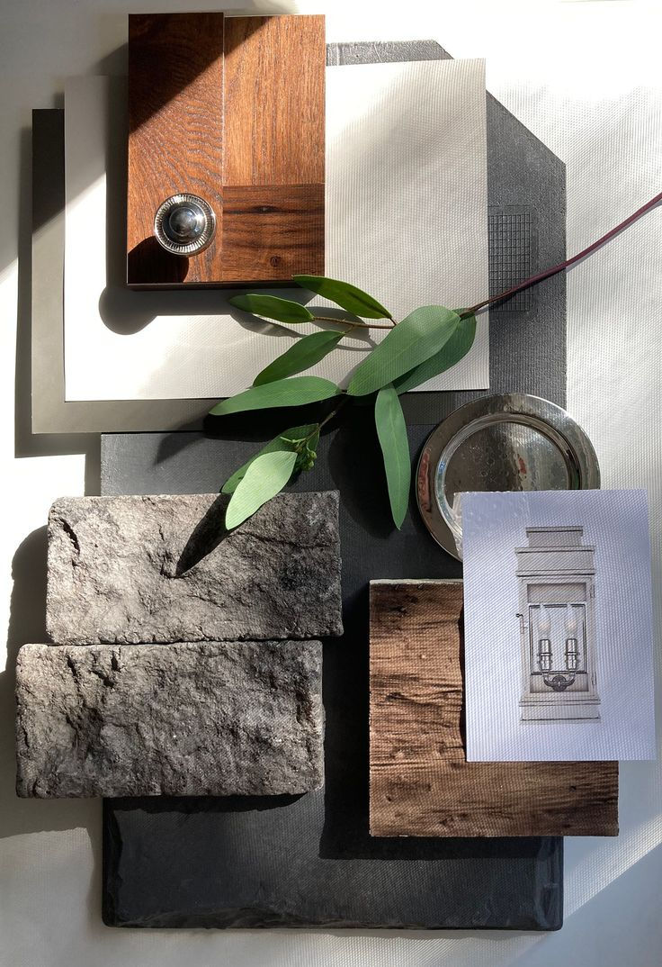 interior, enterijer, moodboard, materials, materijali, wood, stone, greenery, drvo, kamen, zelenilo
