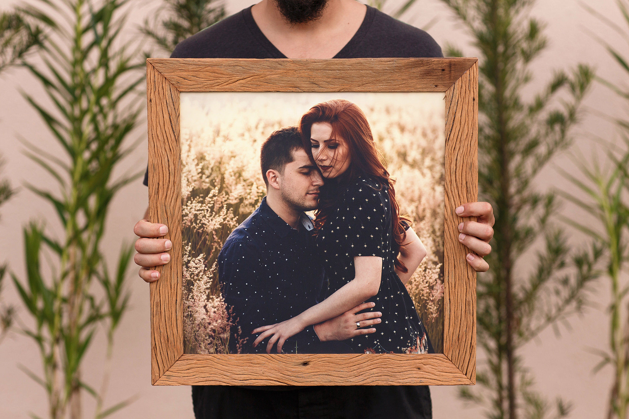 Quadro de madeira - WoodFrame 40x40cm