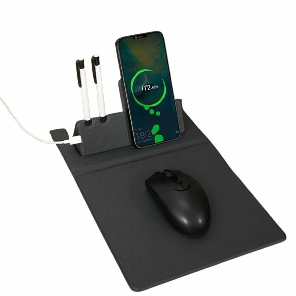 Mousepad Com Carregador Sem Fio Por Indução H8
