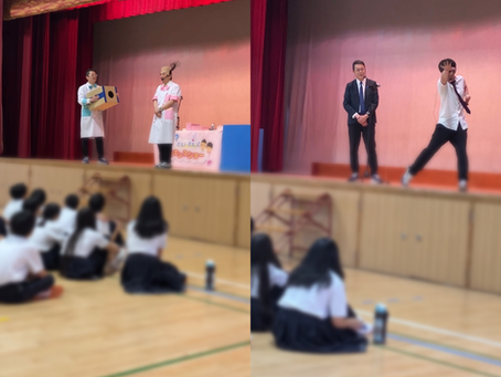 中学校公演で漫才とサイエンスショー！
