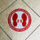 Miniatura: Social Distance Sticker para piso (Floor Graphics) 12"