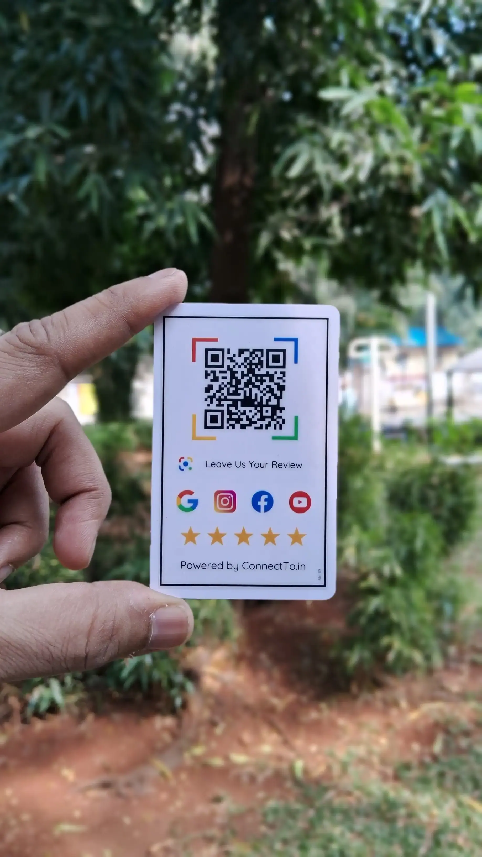 All-in-One QR Code PVC Card for Google Reviews & Social Media Growth