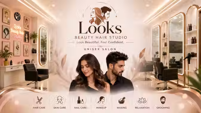 Looks Beauty Hair Studio Unisex Family Salon in Kamothe near Khandeshwar