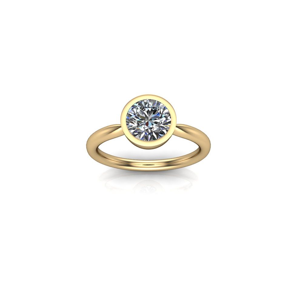 Eros 1.00ct round brilliant lab-grown diamond solitaire ring in 18ct yellow gold
