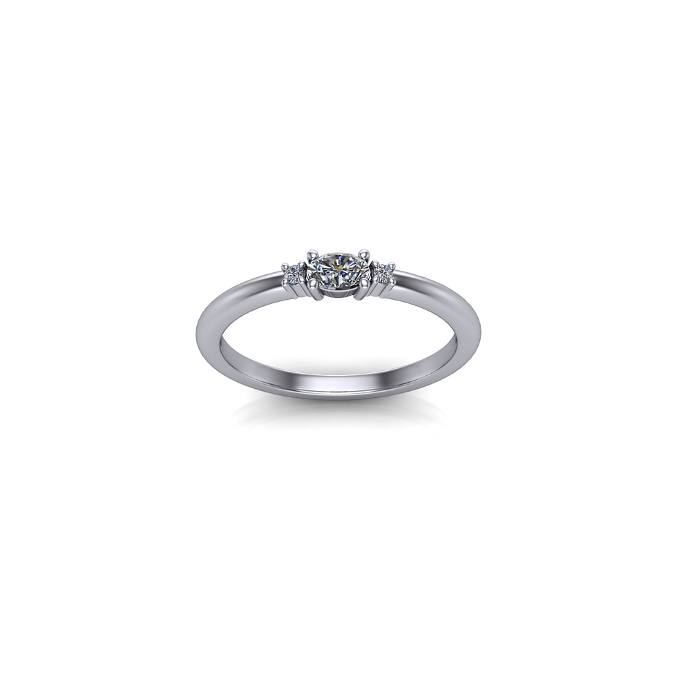 Strato 0.20ct oval lab-grown diamond ring in platinum
