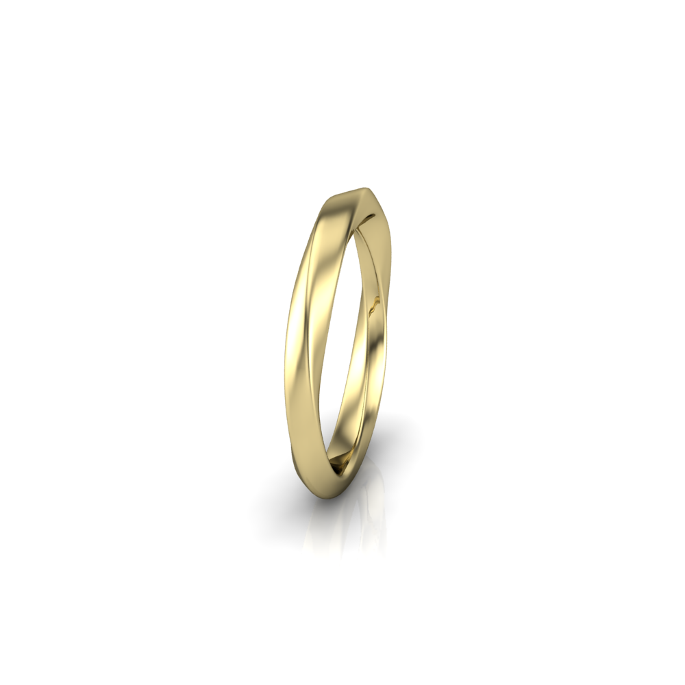 Strato Twist ring in 18ct yellow gold with interwoven band design