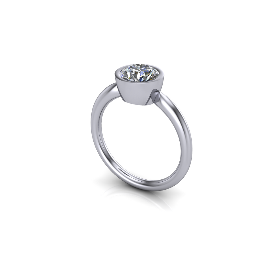 Eros 1.00ct round brilliant lab-grown diamond solitaire ring in platinum