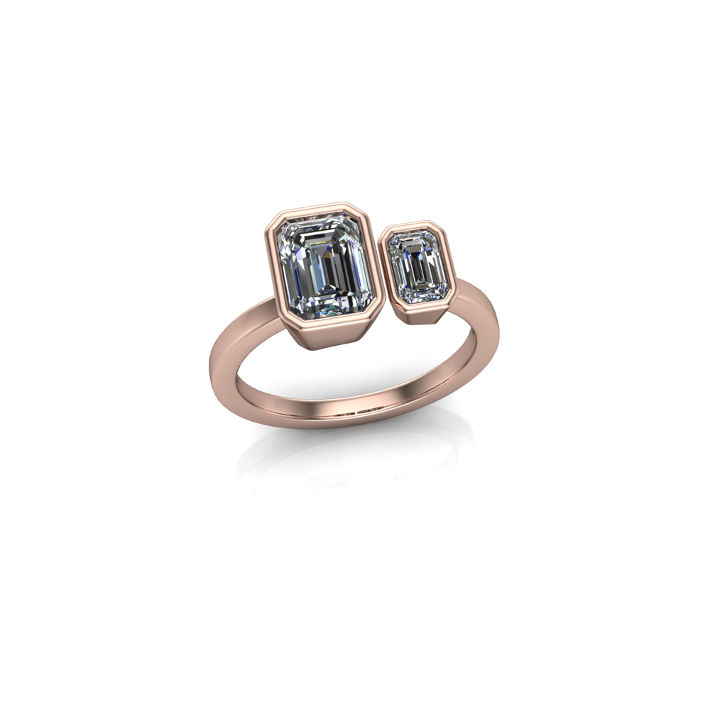 Eros “You and I” Limited Edition 2.00ct lab-grown diamond ring set in 18ct rose gold