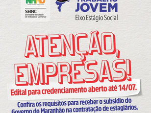 PROGRAMA DO GOVERNO DISPONIBILIZA ESTAGIÁRIOS PARA EMPRESAS