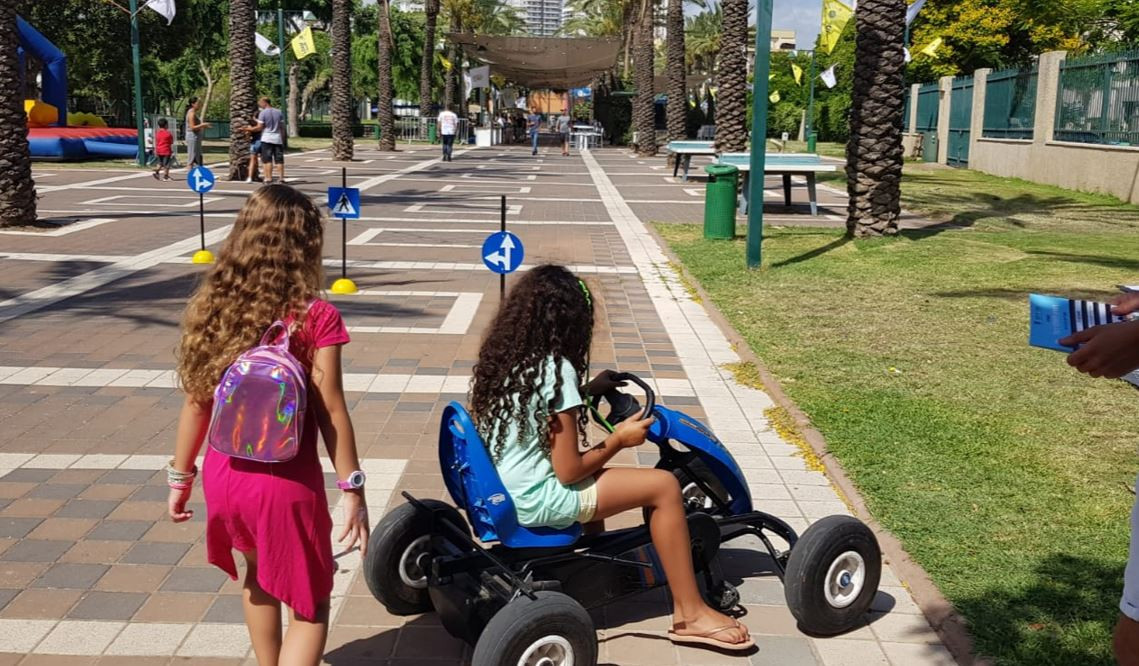 פעילות הפנינג בטיחות בדרכים לילדי עובדי חברת החשמל