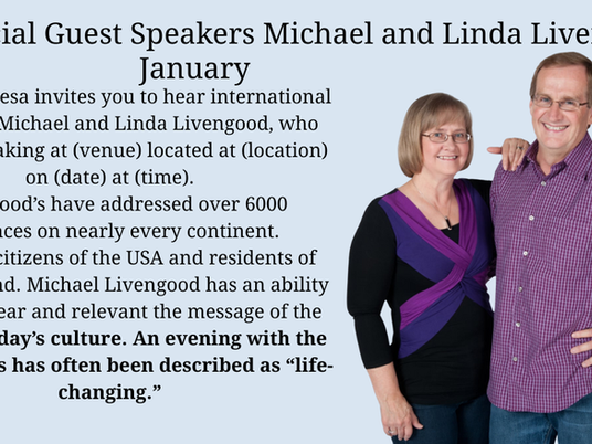 Guest Speaker Michael Livengood 17 January 