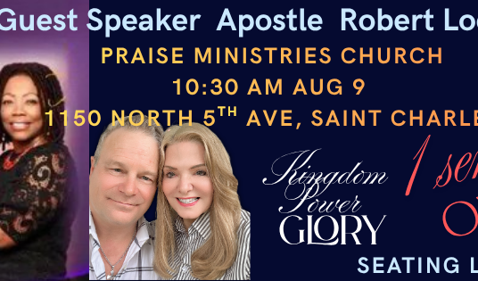 1 Service Only Sunday 9 Aug  1030 Am Apostle Robert Lockhart From Bahamas 