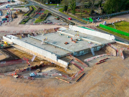 Main construction on HS2 Kenilworth ‘green’ bridge completed, following piling works