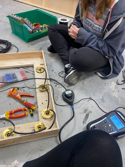 Wiring the dressing room mirror and PAT Testing