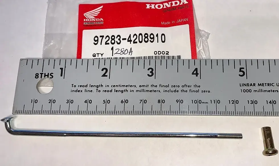 *1EA OEM HONDA 97283-42089-10 (10X124.5) GOLD NUT] SPOKE INNER (280A)
