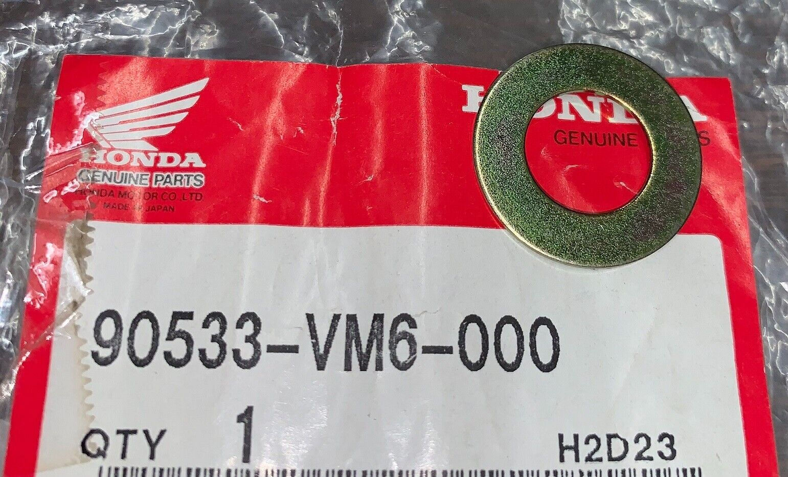 *1EA OEM HONDA WASH 13X24 FITS TRX125 '85-'86 FRONT FENDER 90533-VM6-000 (R2323)