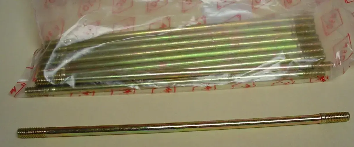 289X STUD B SHORT 6MMX187MM 63MM TALL CYLINDER MOST HONDA LIFAN 50CC 70CC