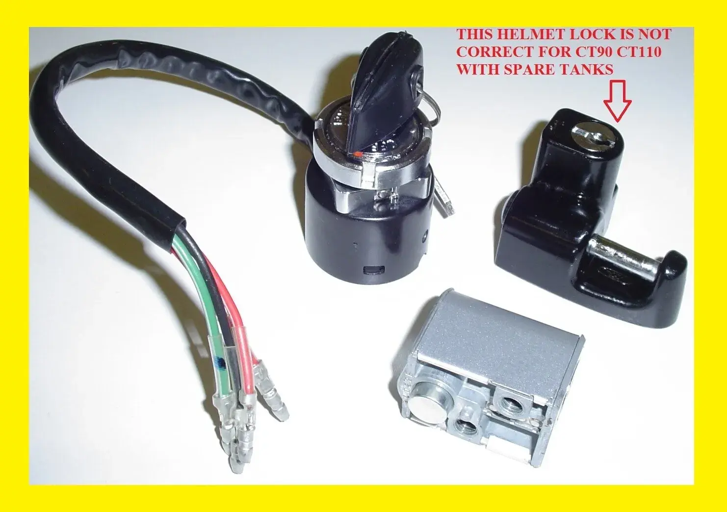 *NEW OEM CT70 ST70 DAX LOCK SET 4 WIRE TYPE GREAT FOR ENGINE SWAPS CT90 (274A)