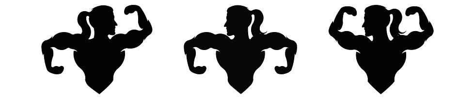 silhueta de corpos femininos musculosos
