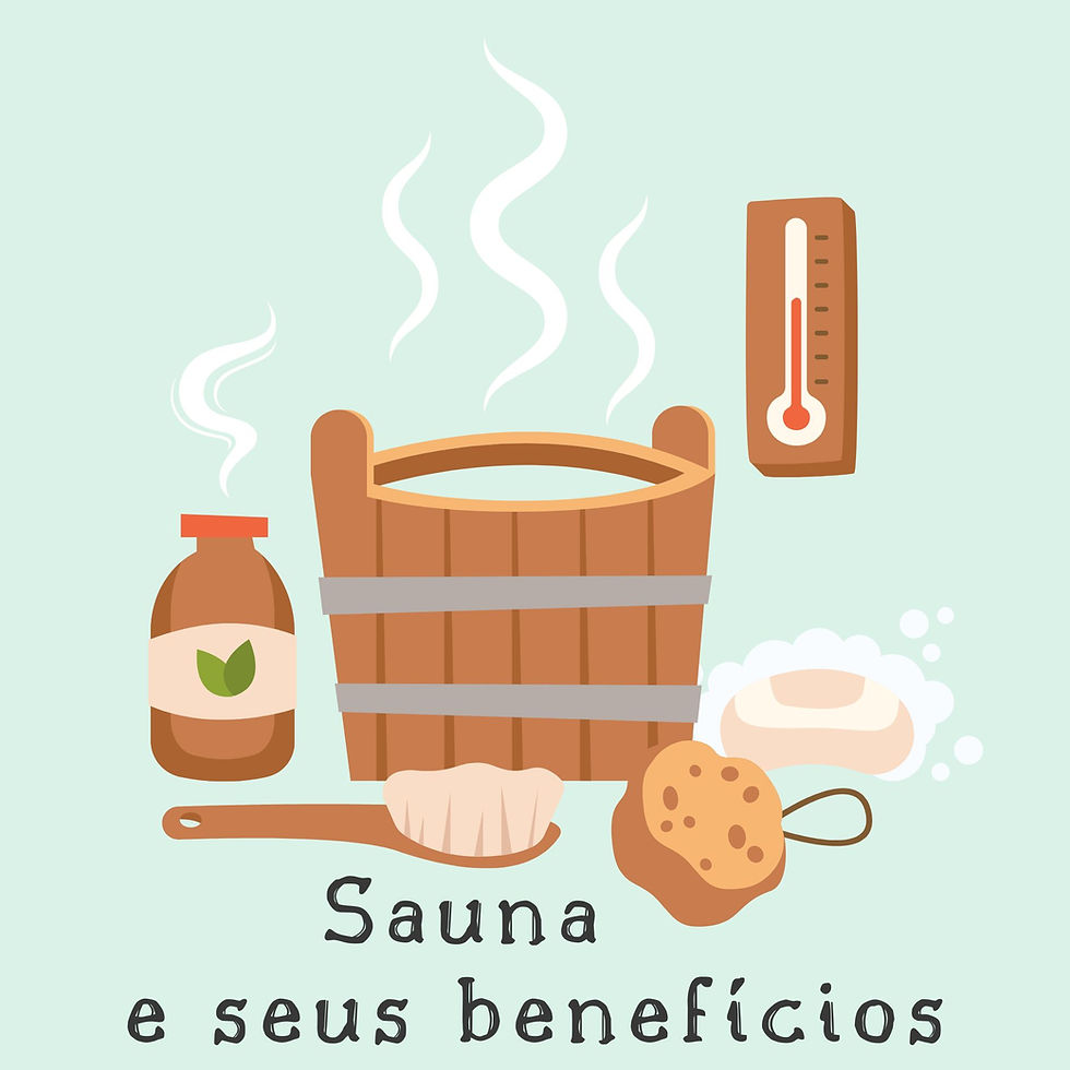 desenho de objetos usados em sauna