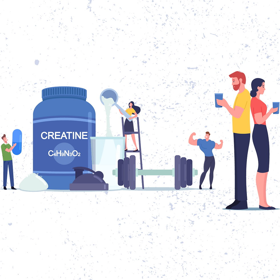 pessoas usando creatina de forma diferente