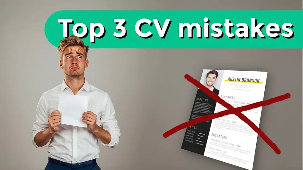 A worried young graduate student looking at a bad CV