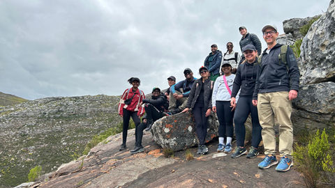 Celebrating getting to the top