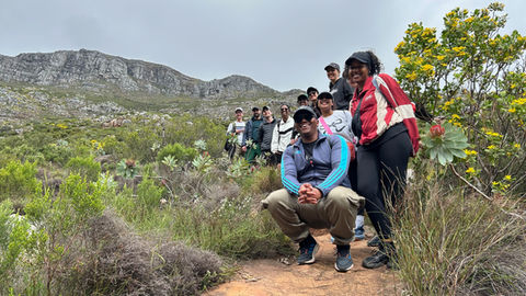 NHLS team above East Fort in Hout Bay on Table Mountain in Cape Town, South Africa