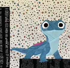 Bruni Animal Lizard Frozen Disney FREE Fabric Foundation Paper Pieced Quilt Pattern FPP