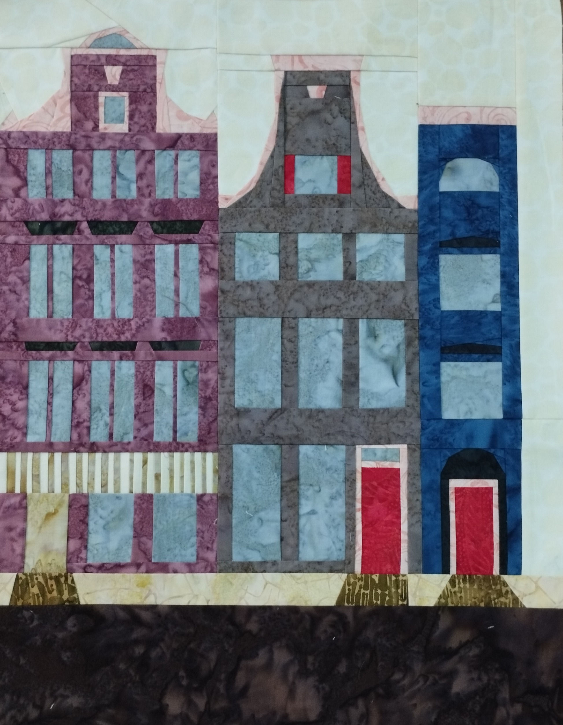 Dutch Canal River Houses No. 2 Netherlands Foundation Paper Pieced Quilt Pattern