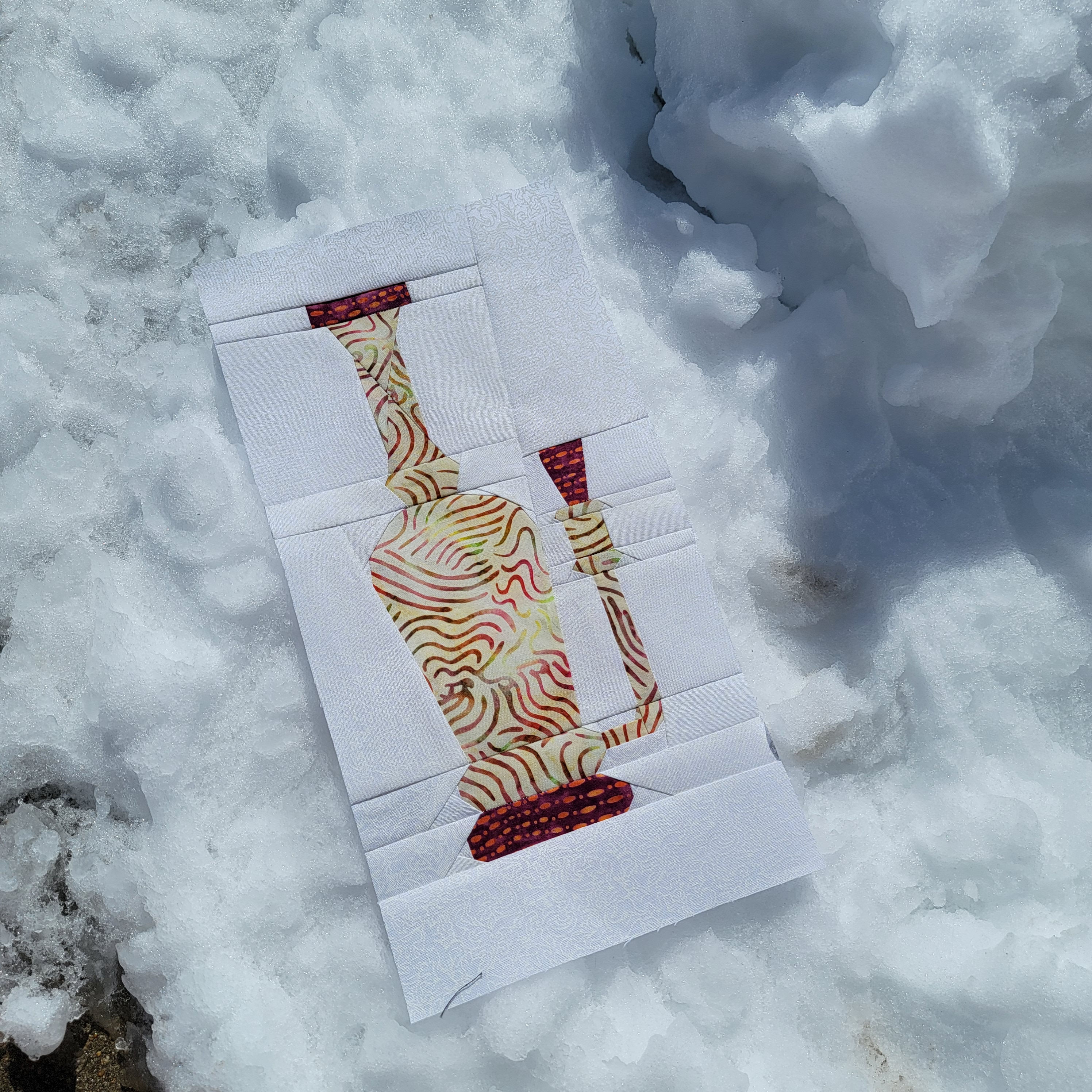 Smoking Bong No. 3 Foundation Paper Pieced Quilt Pattern Block