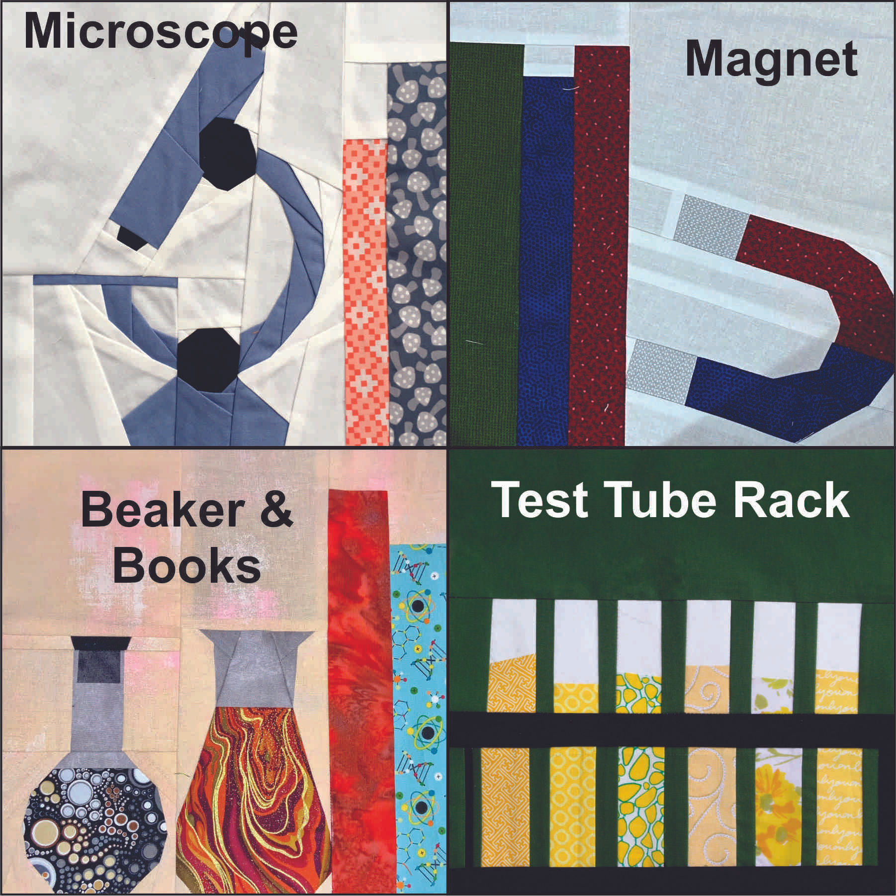 Assortment 1: Scientific Microscope Test Tube FPP Block 10"x10"