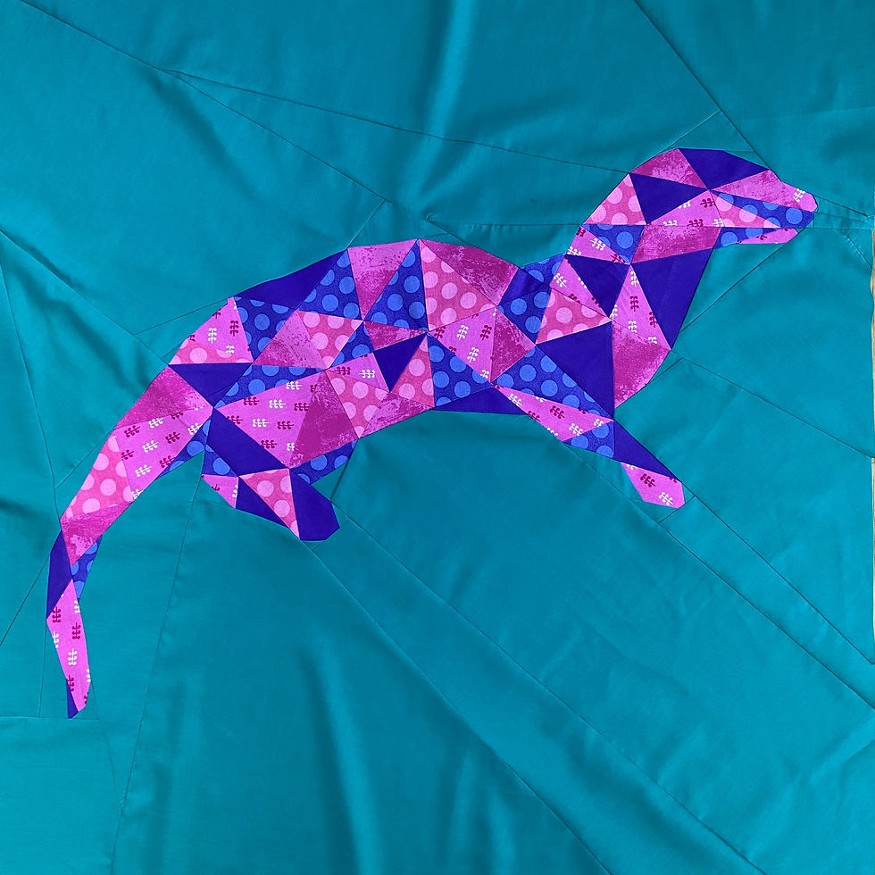 Thumbnail: Geometric Otter FPP Digital Pattern Block (20"x20" & 30"x30")