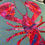 Thumbnail: Geometric Lobster Foundation Paper Pieced Quilt Pattern Block