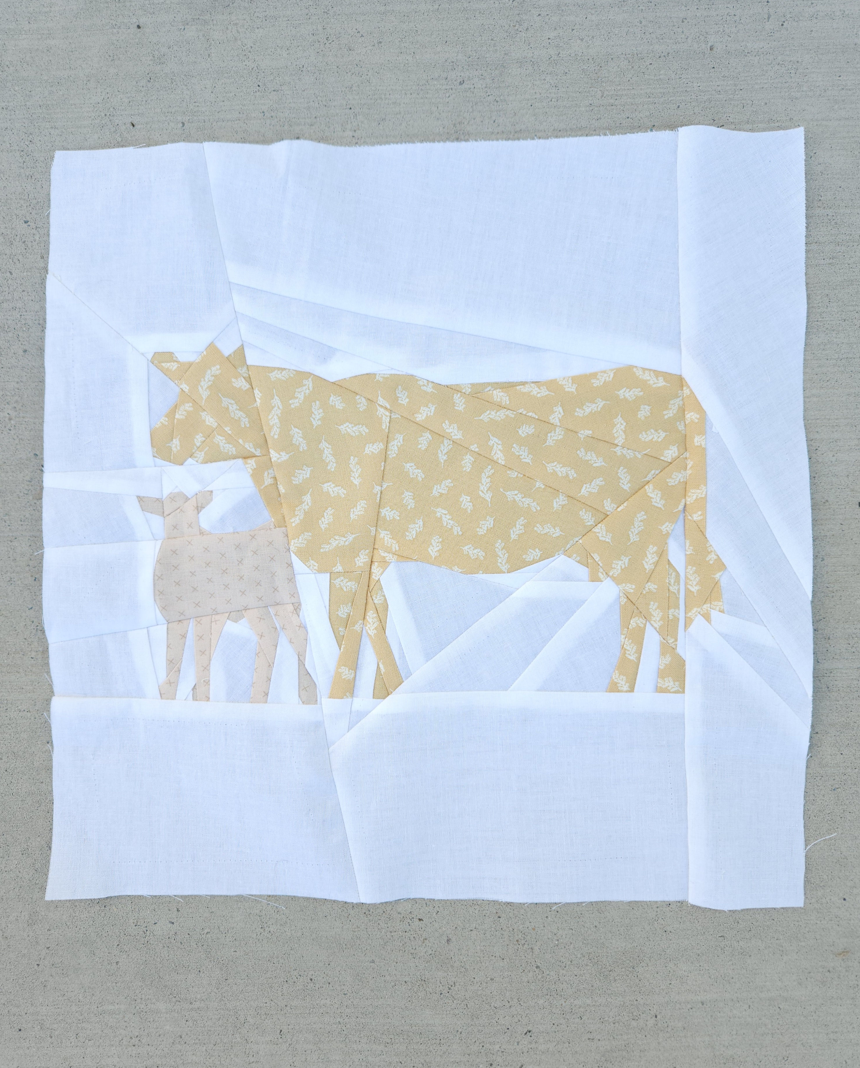 Cow with Calf Cattle Cowboy Western FPP 12"x12"