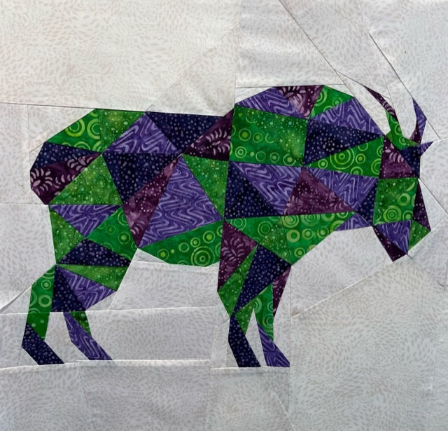 Thumbnail: Geometric Mountain Billy FPP Digital Pattern Block (20"x20" & 30"x30")