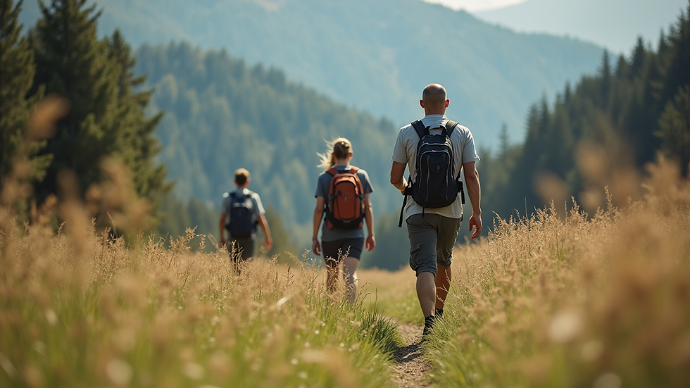 Team beim gemeinsamen Wandern in Kroatien
