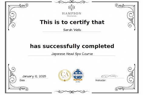 Japanese Head Spa Certification