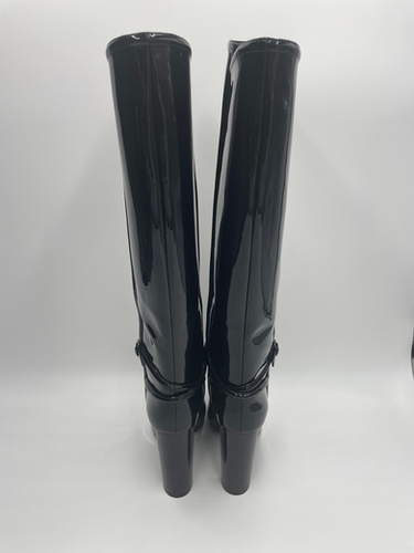 Saint Laurent Soixante Seize 105 Patent Leather Boots | Pampered Luxe