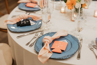 wedding reception place setting