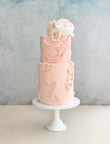 blush cake-2 tier-best bakery-custom bakery-san diego bakery-bakery near me-wedding cake