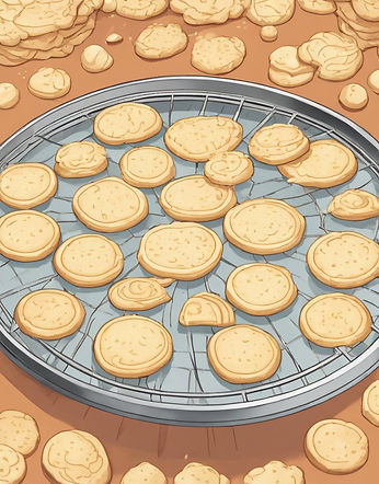 sugar cookies drying in a dehydrator.jpg
