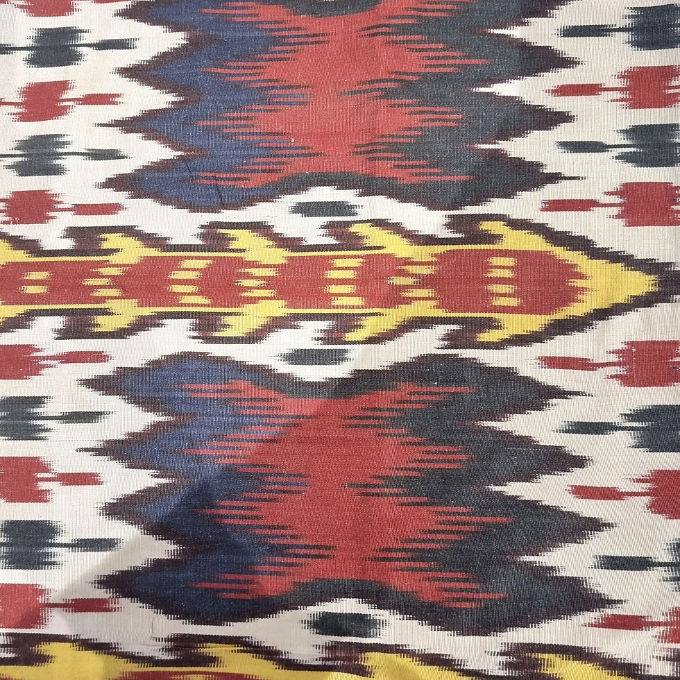 Thumbnail: Silk ikat  cushion cover in traditional design