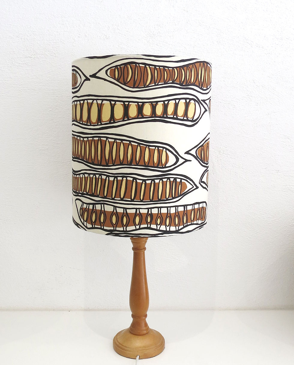 Thumbnail: Australian Aboriginal Fabric Lampshade: Poinciana Seed Pod