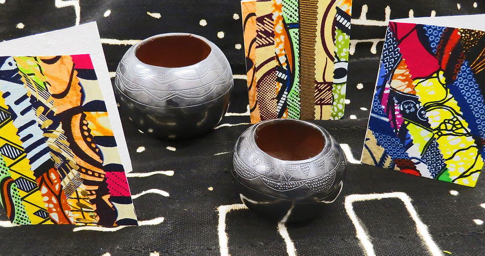 Thumbnail: Patchwork African Fabric Card