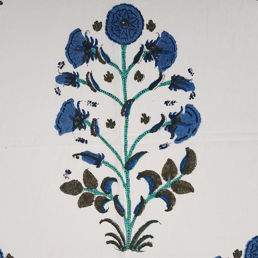 Thumbnail: Table Cloth Block Print 100% Cotton - small