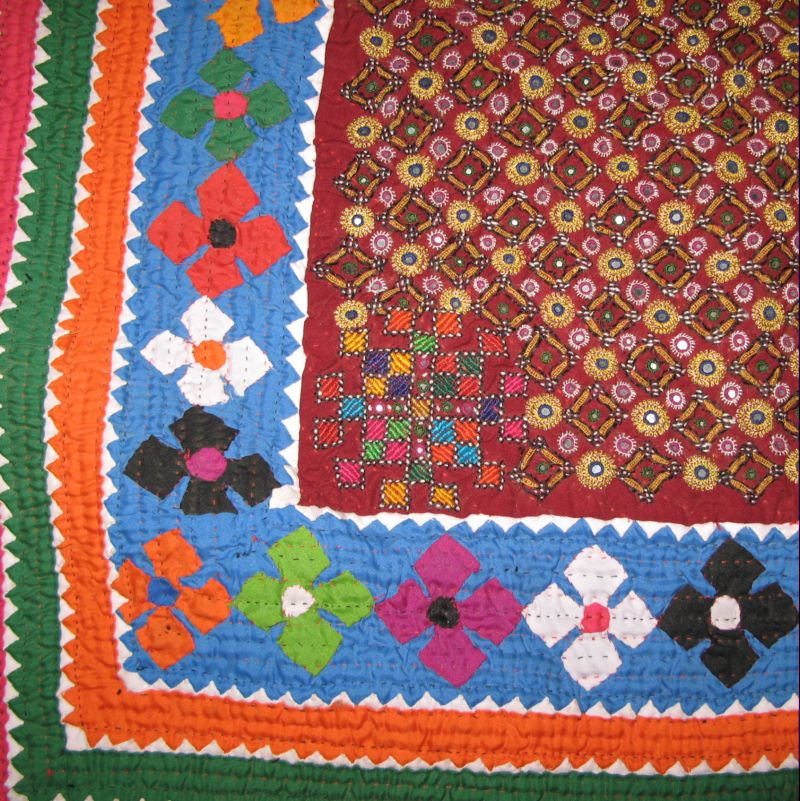 Thumbnail: Quilt hand appliqued and embroidered by Sofiya Mutawa