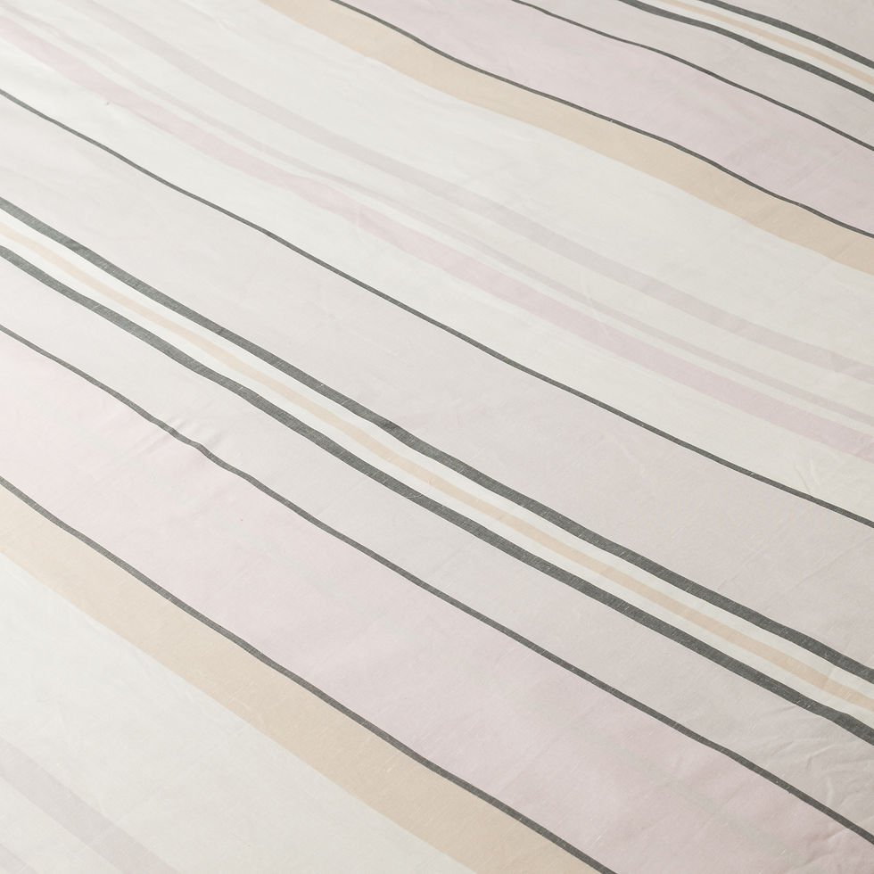 Miniature : Ensemble Housse de couette Lavine Pink / Beige Stripe