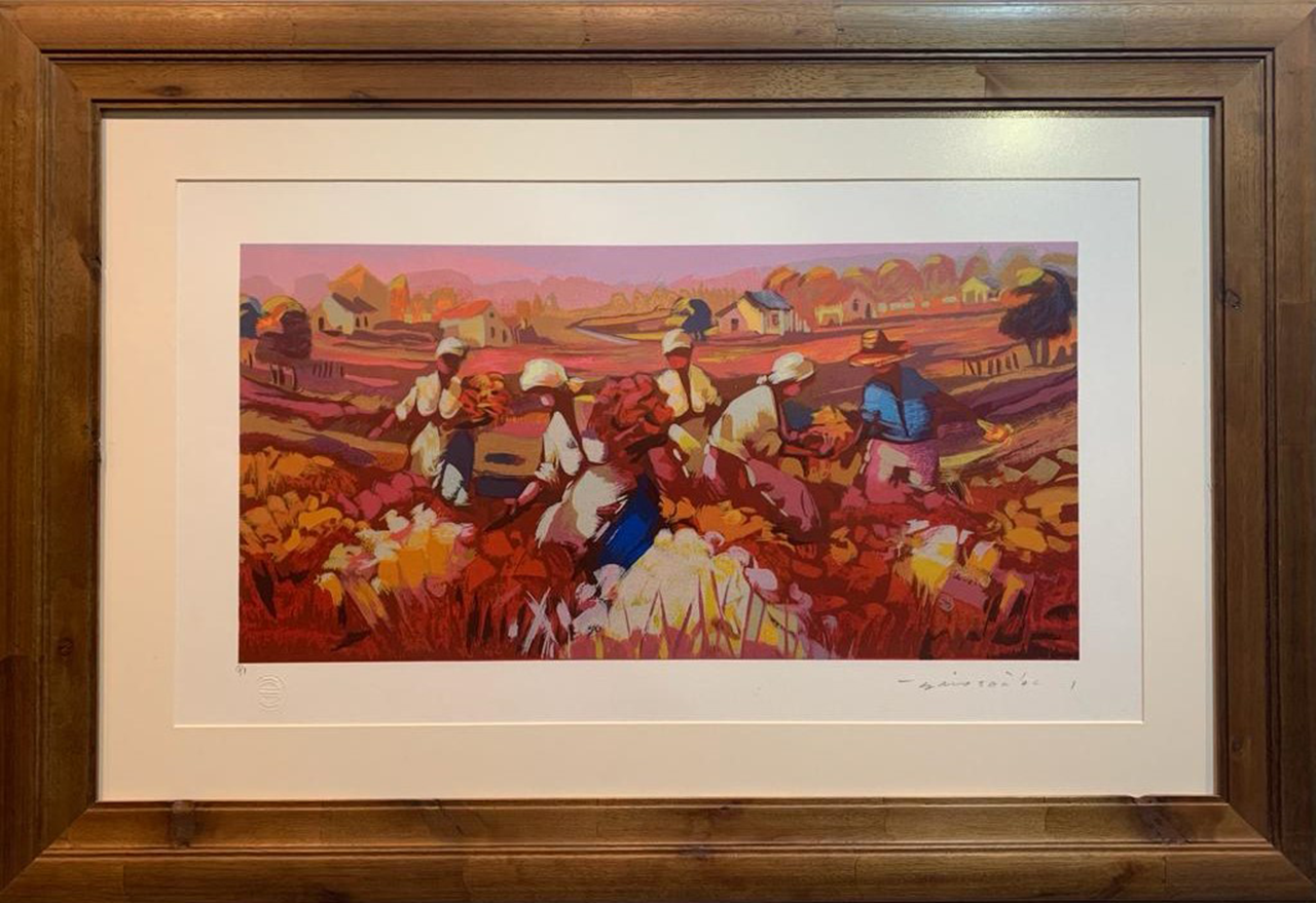 Erico Santos Gravura 54/100 - 7579 - obra 40 X 70 cm